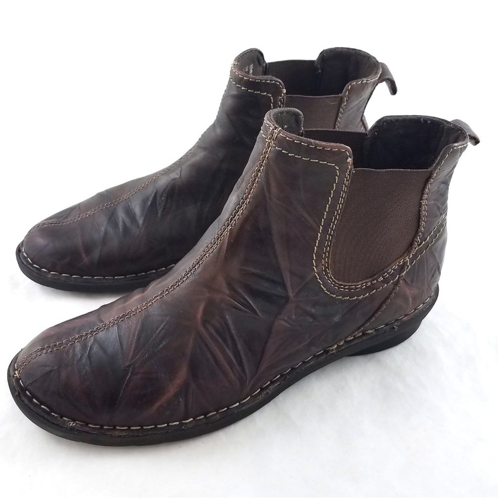 Clarks Bendables Leather Ankle Boots Booties